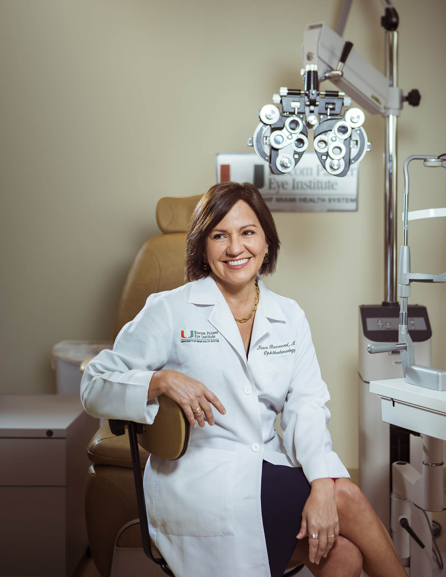 portrait photography of Dr. Berrocal at Bascom Palmer eye institute