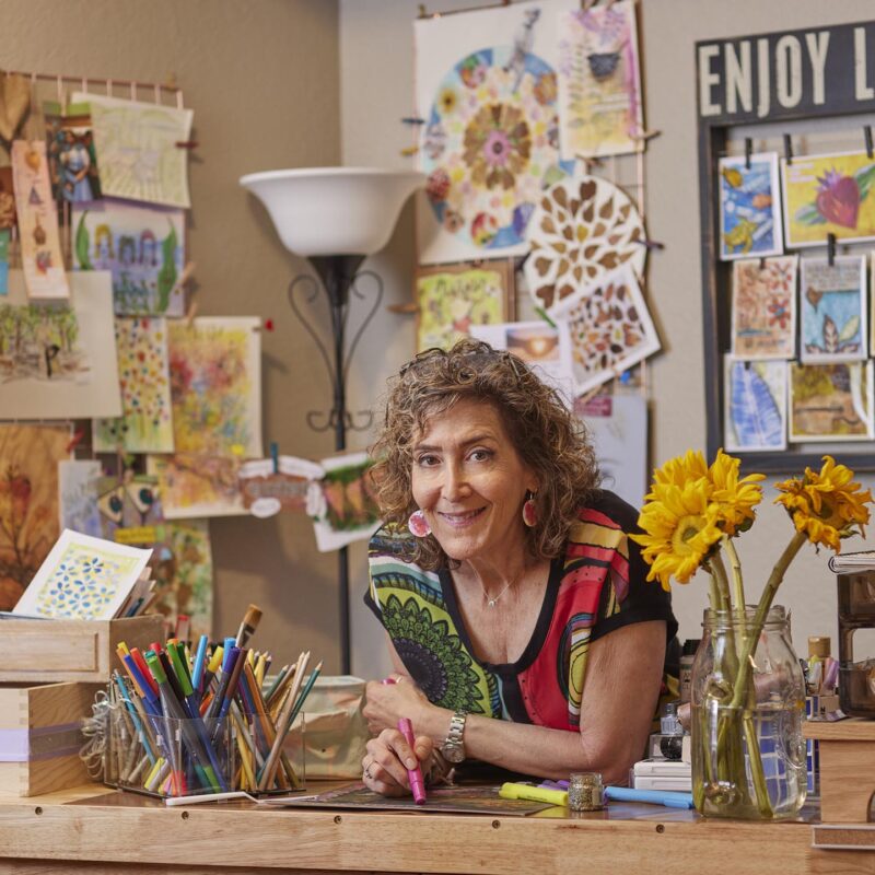Graphic artist Randy Shattenkirk discovered a new outlet using art therapy