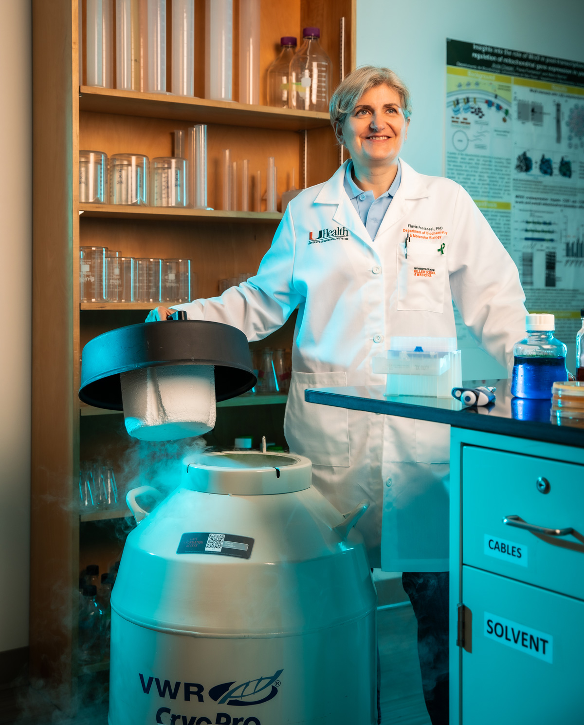 Dr. Flavia Fontanesi uses yeast to study cell mitochondria.